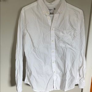 Woman’s white button down